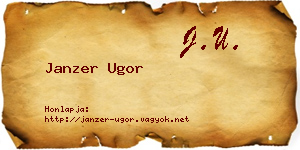 Janzer Ugor névjegykártya